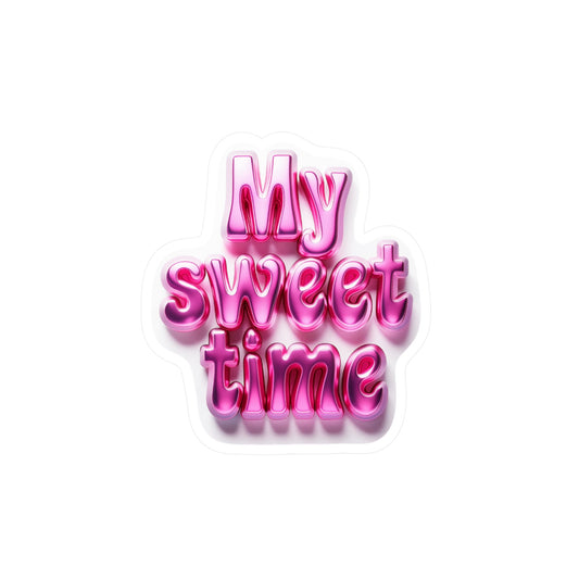 My sweet time – pink 3D metallic effect